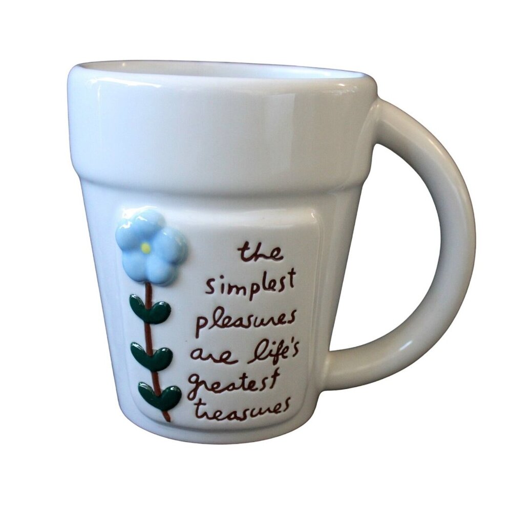 Dept 56 Sandra Magsamen Mug The Simplest Pleasures Are‎ Life's Greatest Treasure